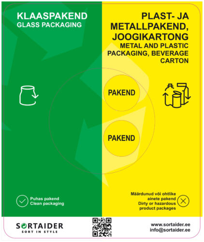 Klaas-, plast- ja metallpakendi sorteerimisjuhend